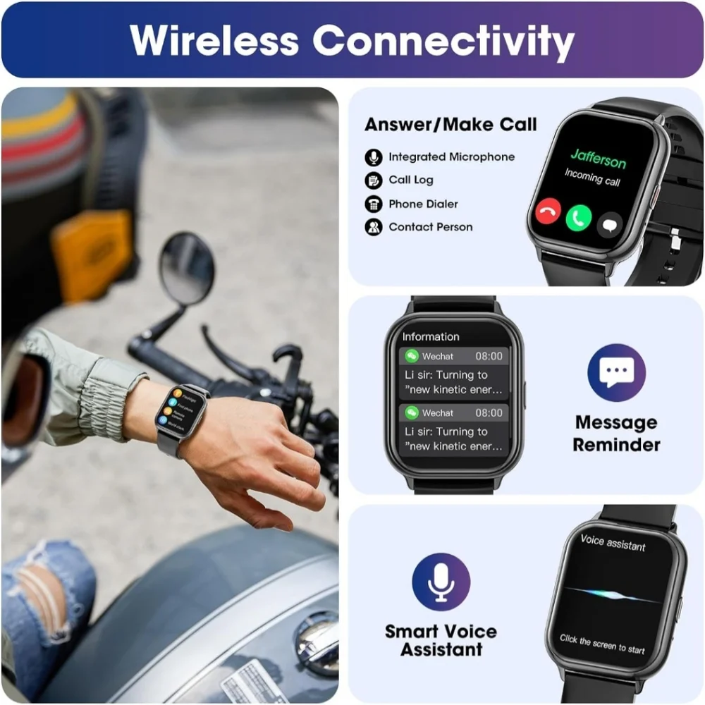 New In Box Smart Watch (Answer/Make Call) Bluetooth Fitness Tracker Heart Rate